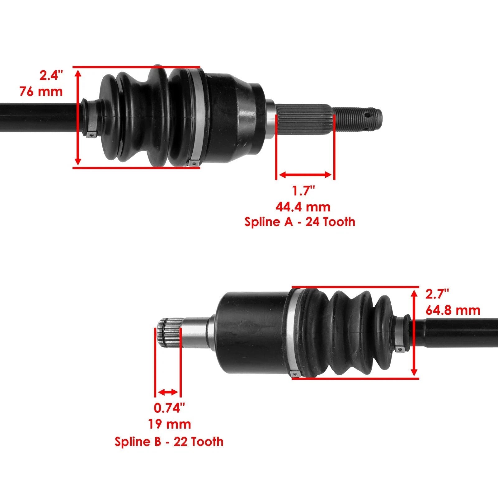 Front Left Or Right CV Joint Axle For John Deere RSX850i RSX850i Sport Trail