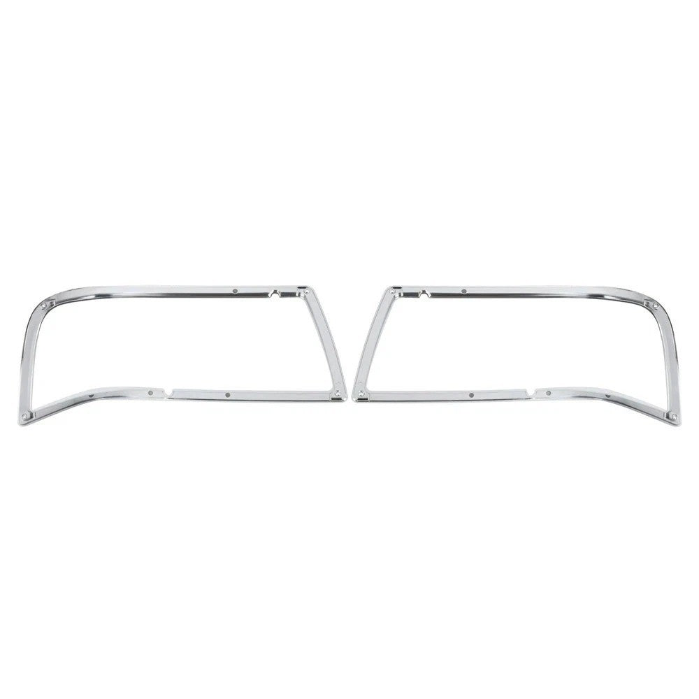 For Peterbilt 375 385 Trucks Chrome Headlight Bezel Cover Trim Pair Left&Right