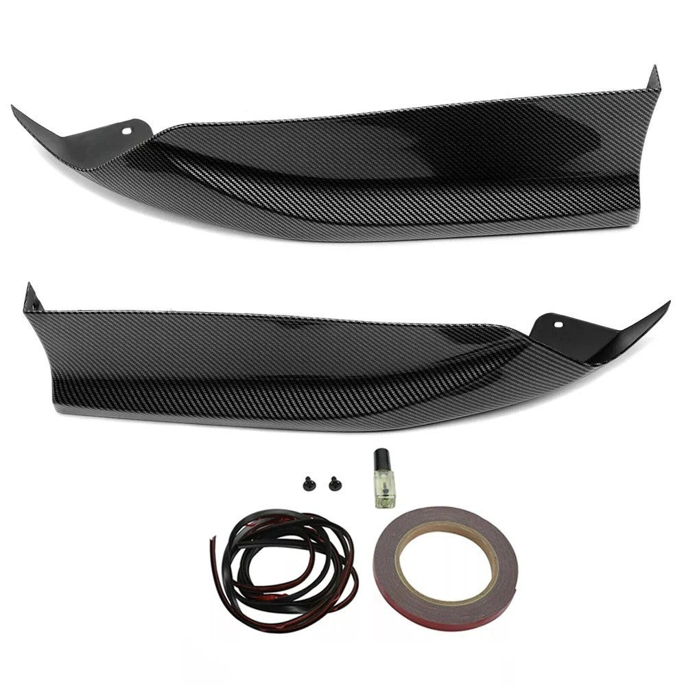 For 2016-17 Honda Accord 4DR HFP Style Carbon Fiber Rear Bumper Spoiler Lip 2PCS