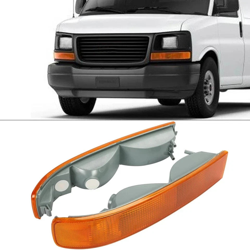 Pair Corner Light Parking Turn Signal Lamp For 03-23 24 25 Chevy Express/GMC