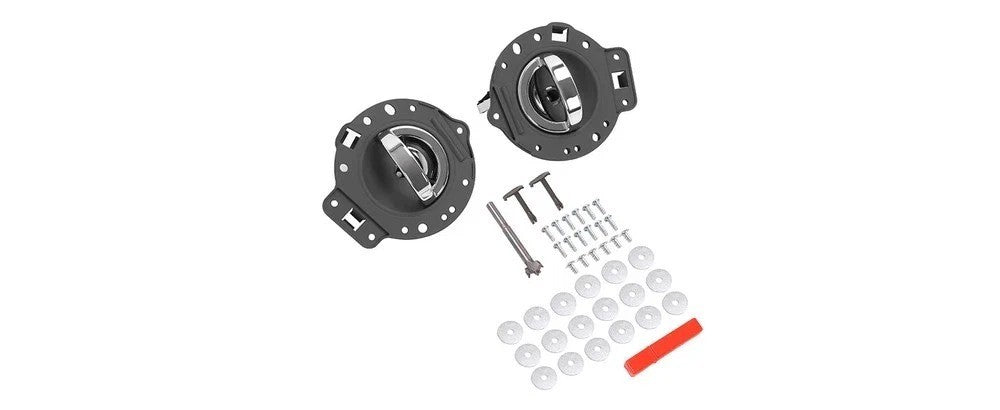 For Jeep Commander 2006-2010 Gray & Chrome Inside Inner Door Handle  2PCS