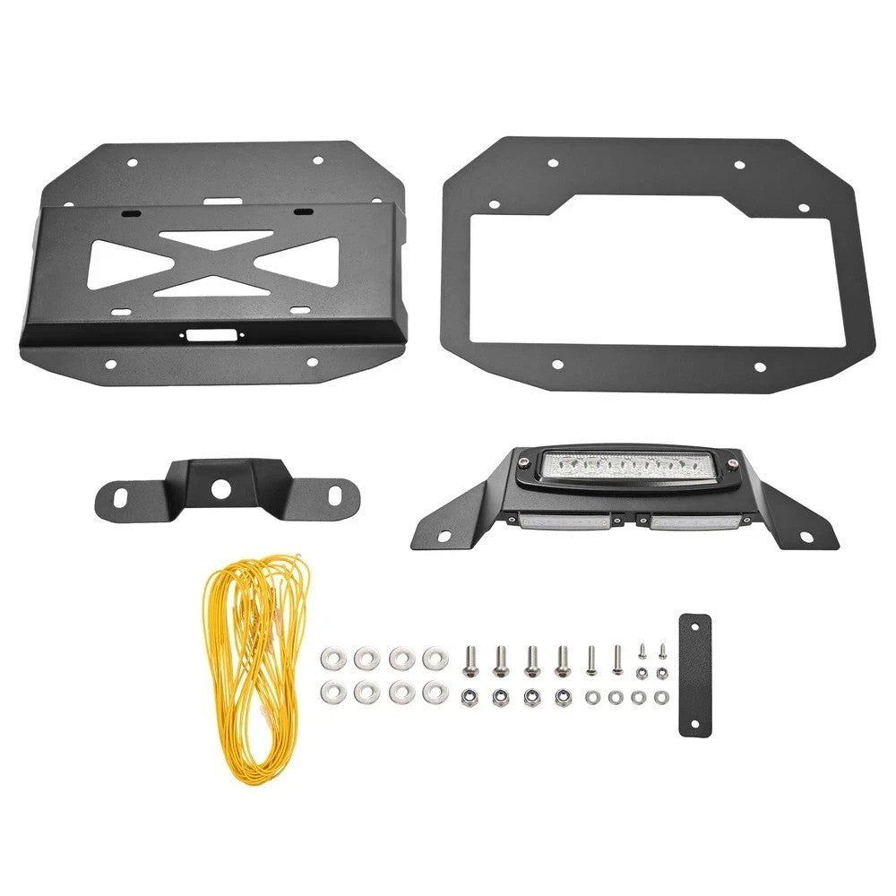 SPARE TIRE DELETE LICENSE PLATE W/THIRD BRAKE LIGHT FIT JEEP WRANGLER JK 07-18