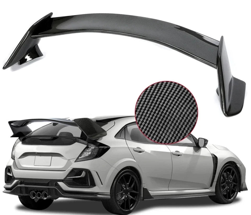 For 2016-2021 Honda Civic Hatchback Type R Carbon Fiber Rear Trunk Spoiler Wing