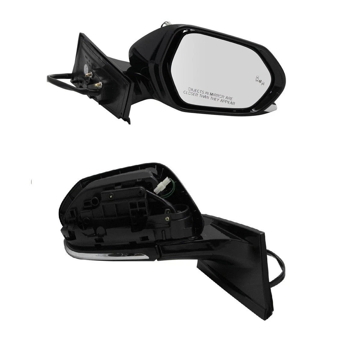 Side View Mirror Power Heated Manual Fold Blind Spot Paint to Match RH for Prius