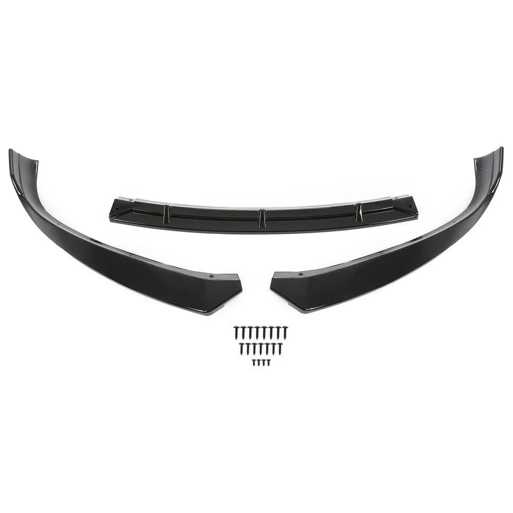 Glossy Black Front Bumper Lip Body Kit Splitter Spoiler For Tesla Model S 16-20