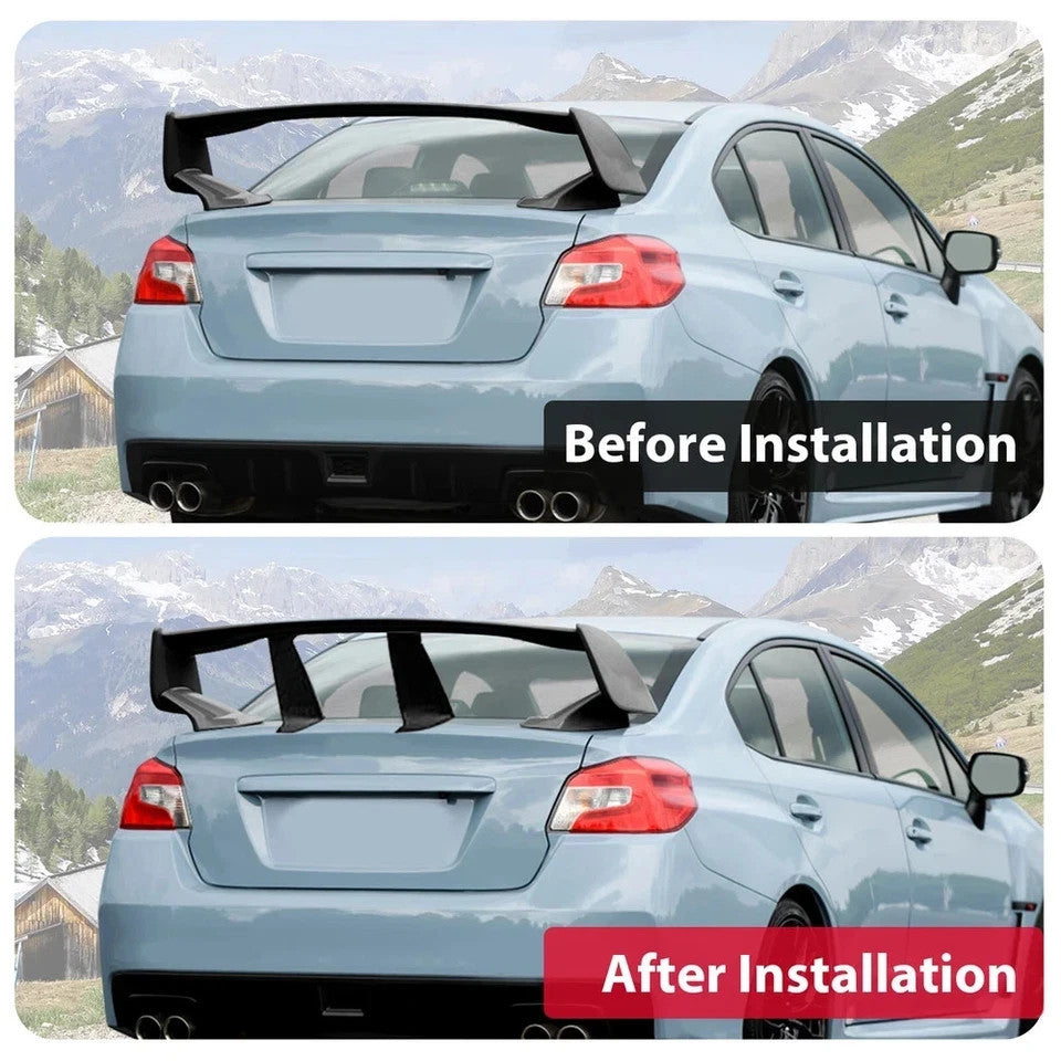 HECASA 2PCS Spoiler Wing Stabilizer Fit For Subaru WRX STi Sedan 2015-2021
