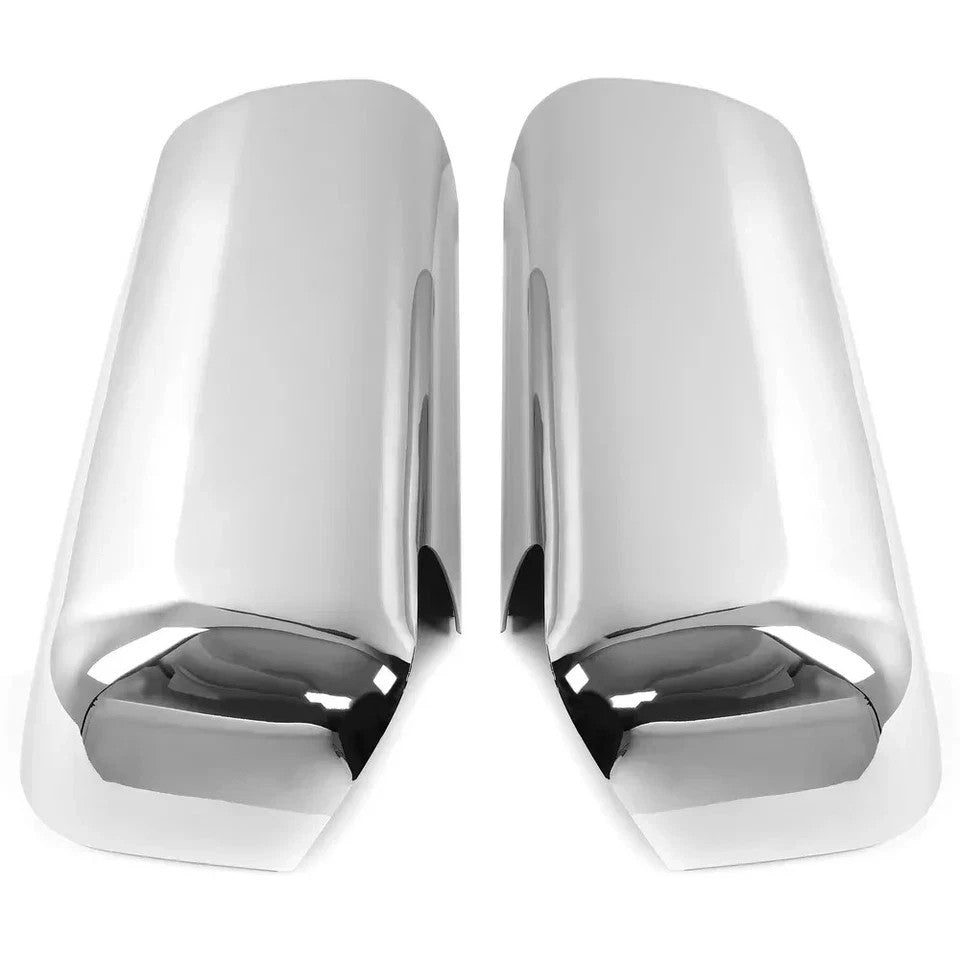 For Peterbilt 567 587 Door Mirror Cover Caps Pair Right and Left Side Chrome