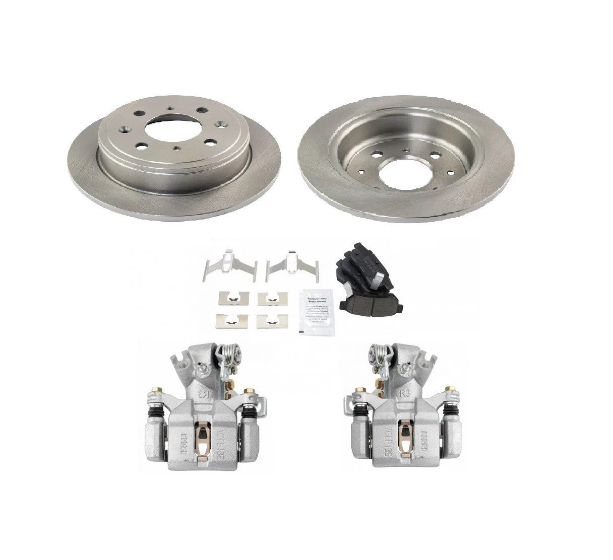 Rear Ceramic Brake Pad, Rotor & Caliper Kit for Honda