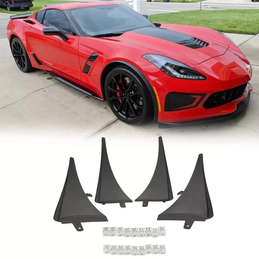 4Pcs Front Rear Splash Mud Guards Flap For Chevy C7 Corvette Stingray Z06 14-19