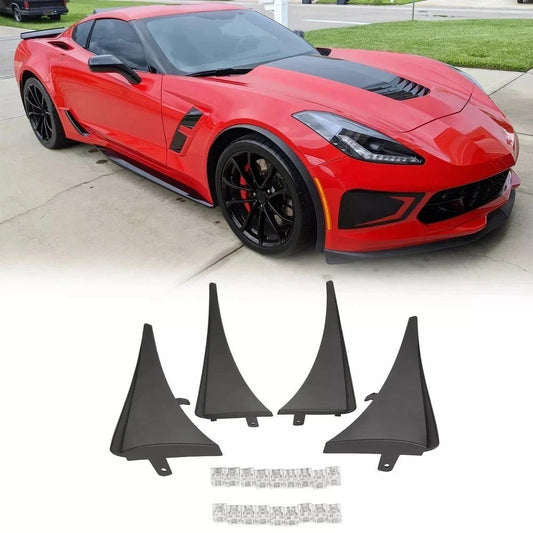 4Pcs Front Rear Splash Mud Guards Flap For Chevy C7 Corvette Stingray Z06 14-19