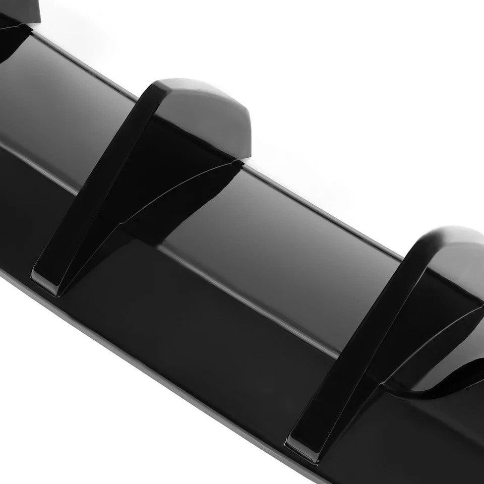 Rear Bumper Lip Spoiler Diffuser GLOSS BLACK Fit Mercedes W204 C63 AMG 2012-2014