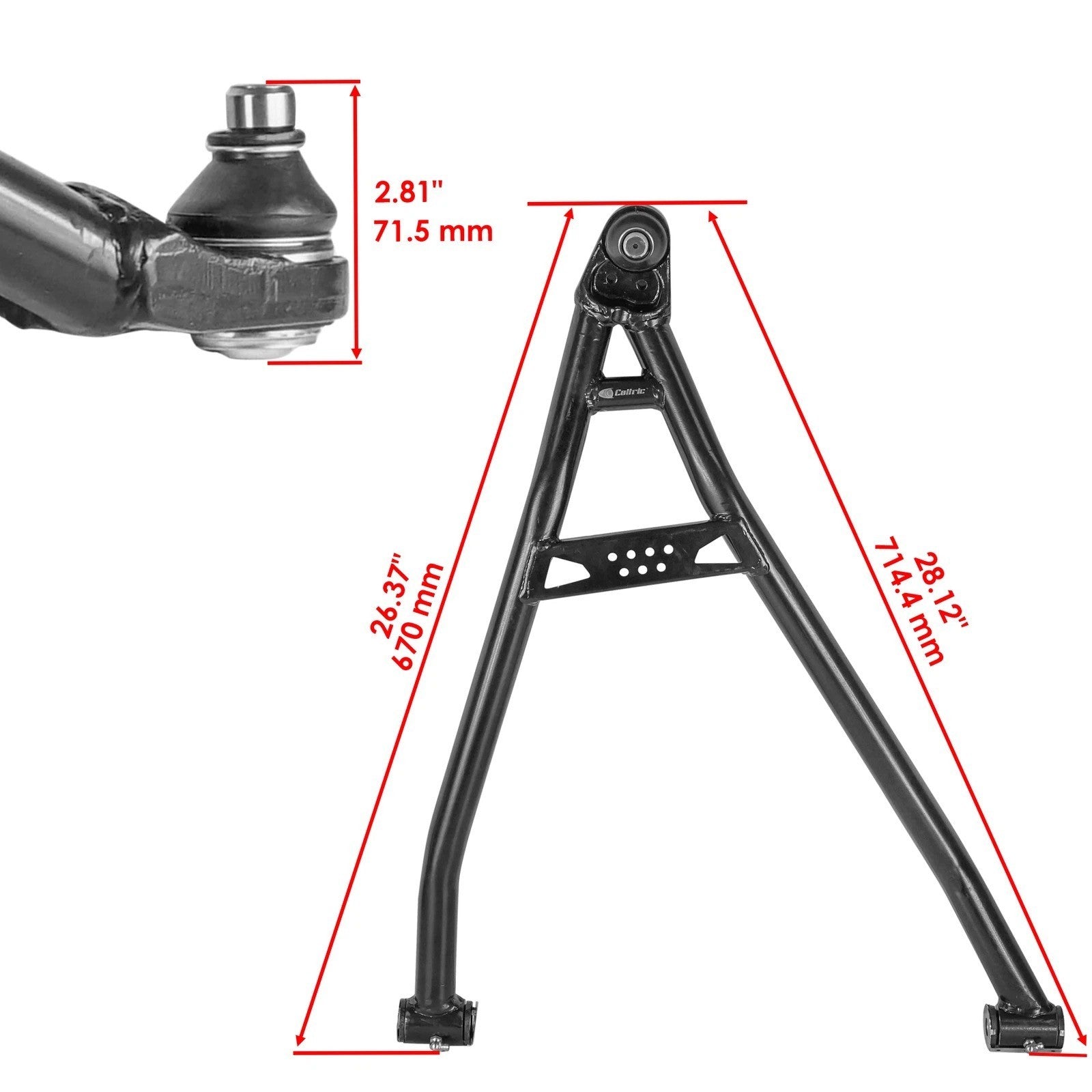 Caltric 706202920 Front A-Arm For BRP Can-Am CanAm Lower Right 64" wide Models