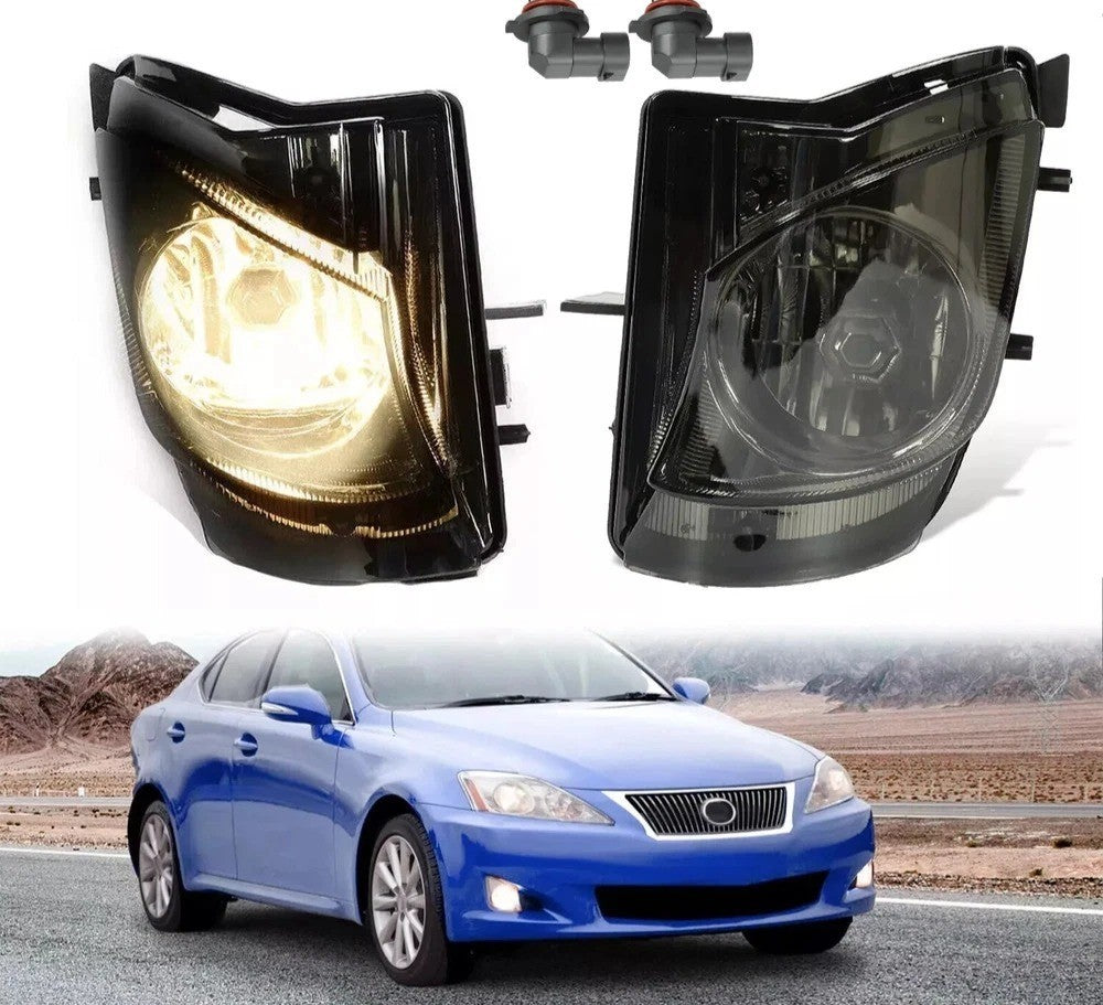 For Lexus IS250 IS350 2006-2010 Smoked Lens Fog Lights Driving Lamps Pair DOT