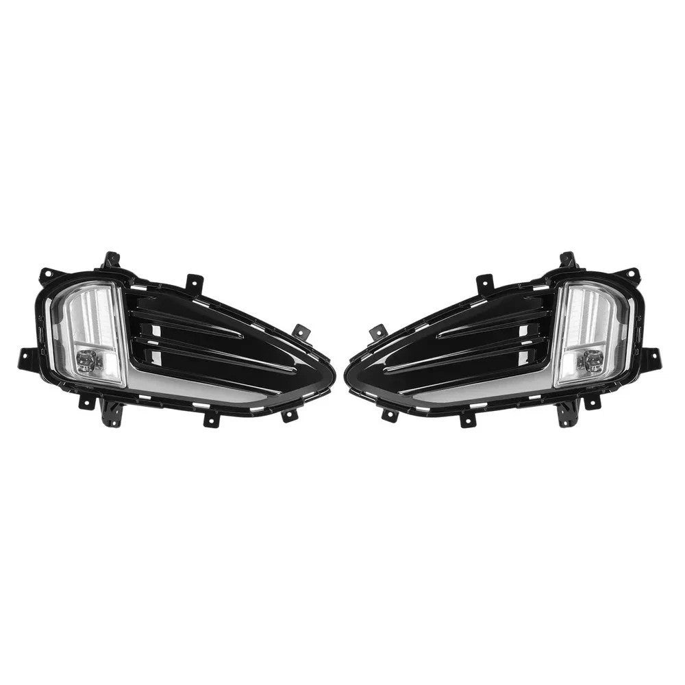 For Ford Edge 2019-2024 Bumper LED Fog Light Lamps Cover Bezel Passenger&Driver