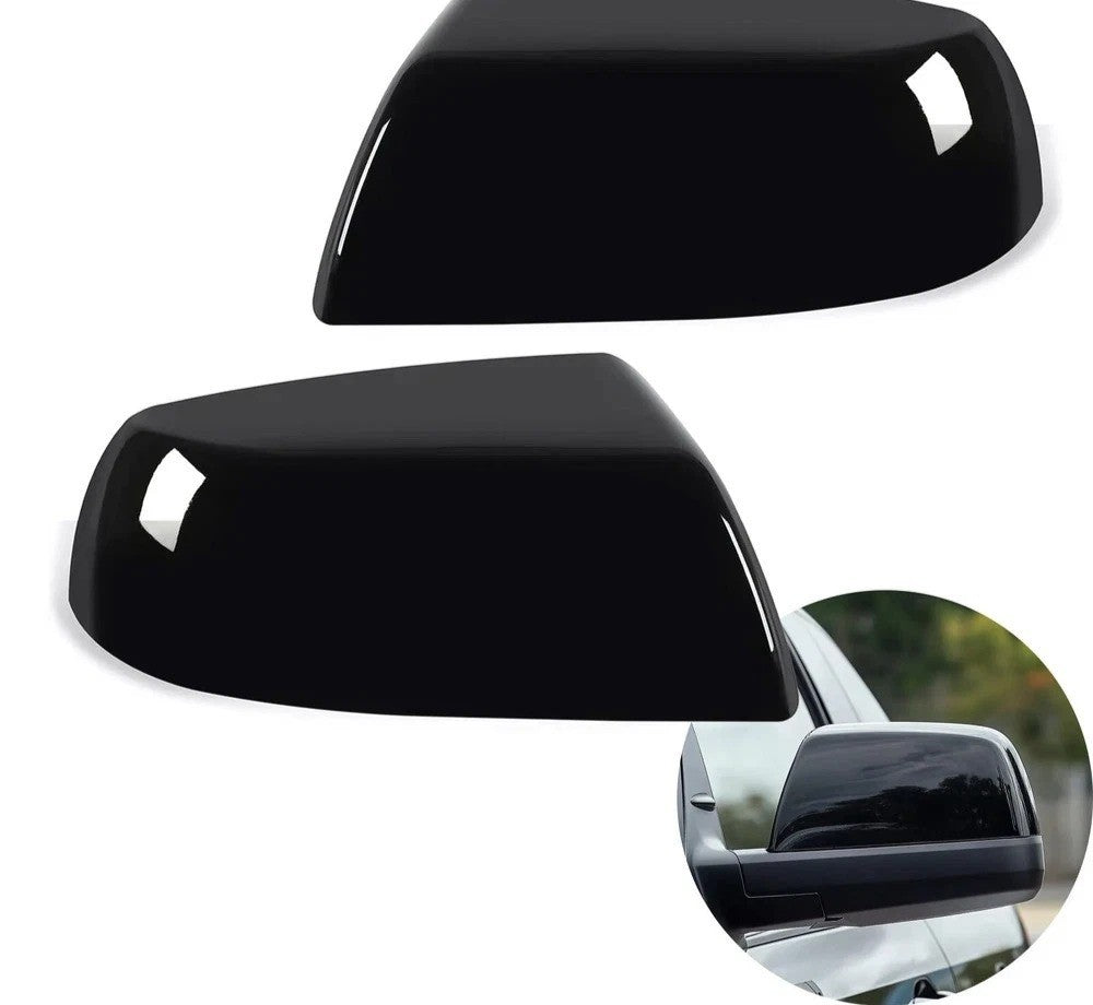 Gloss Black Side Mirror Cover Cap Replacement For Toyota Tundra Sequoia 07-19 08