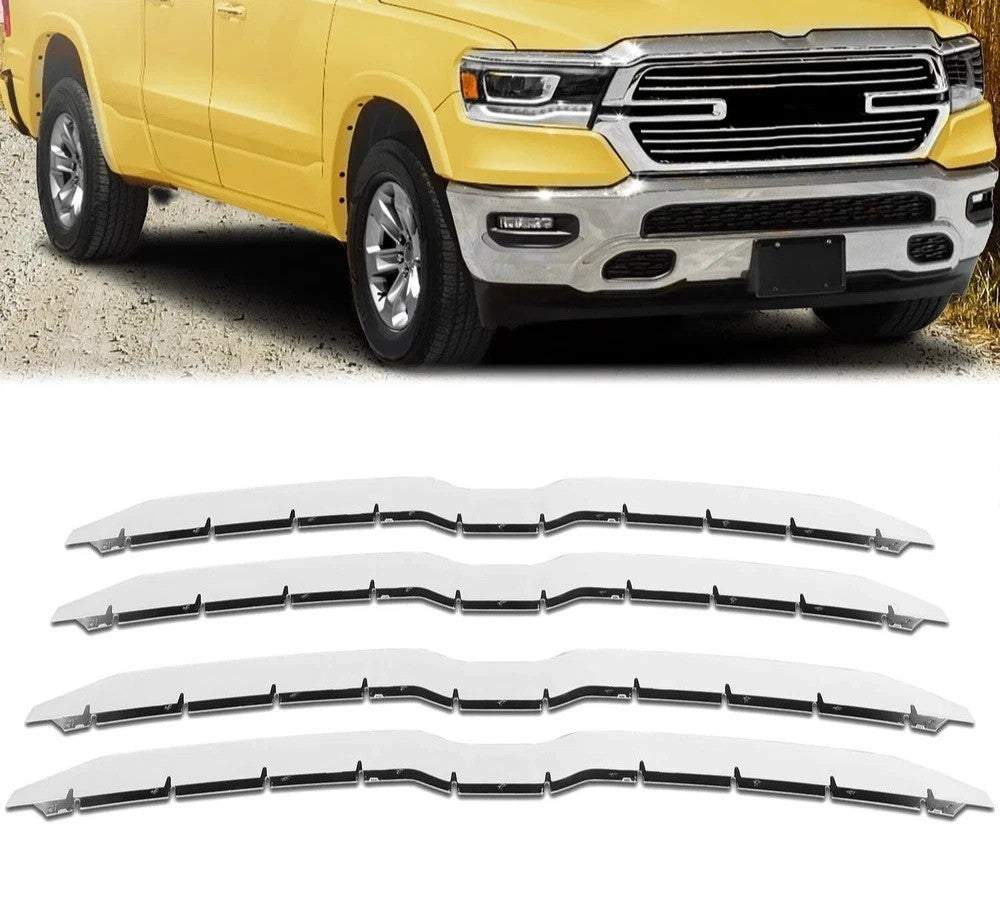 HECASA For 19-23 Dodge Ram 1500 Chrome Grille Cover Insert Grill Overlay Trim