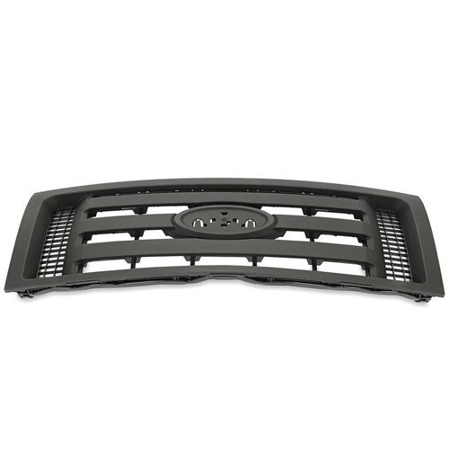 HECASA Paint Black Front Grille For 09-14 Ford F-150 F150 XLT Replace FO1200510