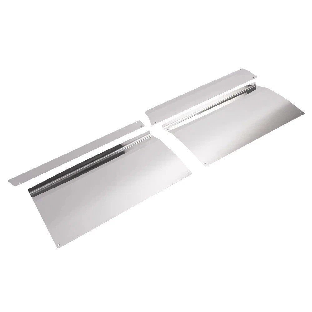 2Pcs Front Upper & Lower Kick Step Plate Panel Silvery For Kenworth T680
