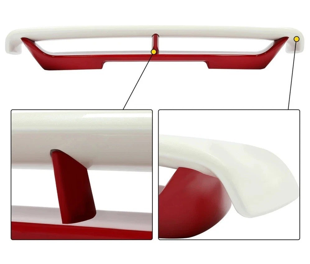 HECASA Fits 2009-2021 Nissan 370Z Z34 Fairlady Z Nismo Trunk Spoiler Wing White