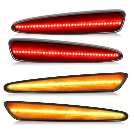 Smoked Front & Rear LED Side Marker Lights For 05 -13 Chevy Corvette C6 Z06 Base