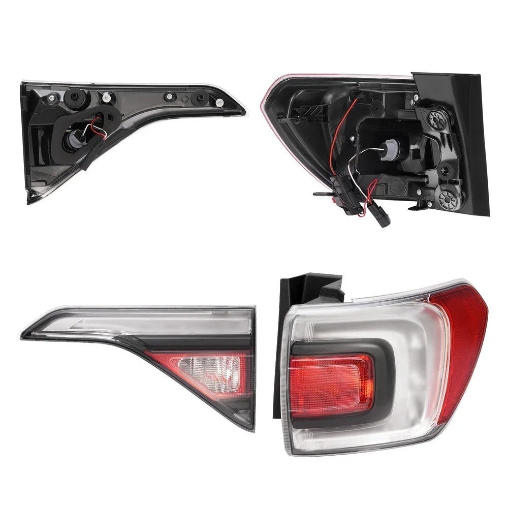 Pair Clear Lens Tail Lights Lamps For GMC Acadia 2017-2019 #84509641 W/Bulbs LED