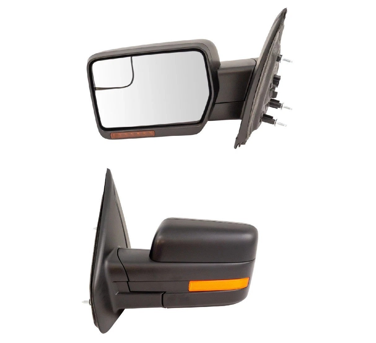 Mirror Power Heated LED Signal Textured Black Driver Side Left LH for 11-14 F150