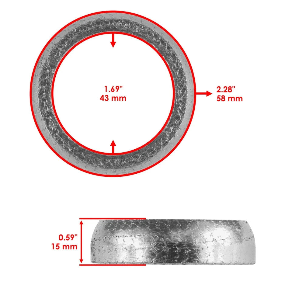 Exhaust Muffler Donut Gasket for Yamaha Grizzly 700 YFM700 4X4 Fi 2008-2017