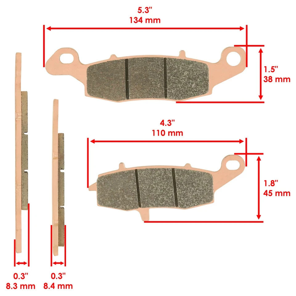 Front And Rear Brake Pads for Suzuki VL1500T Vl 1500T Boulevard C90T 2005-2009