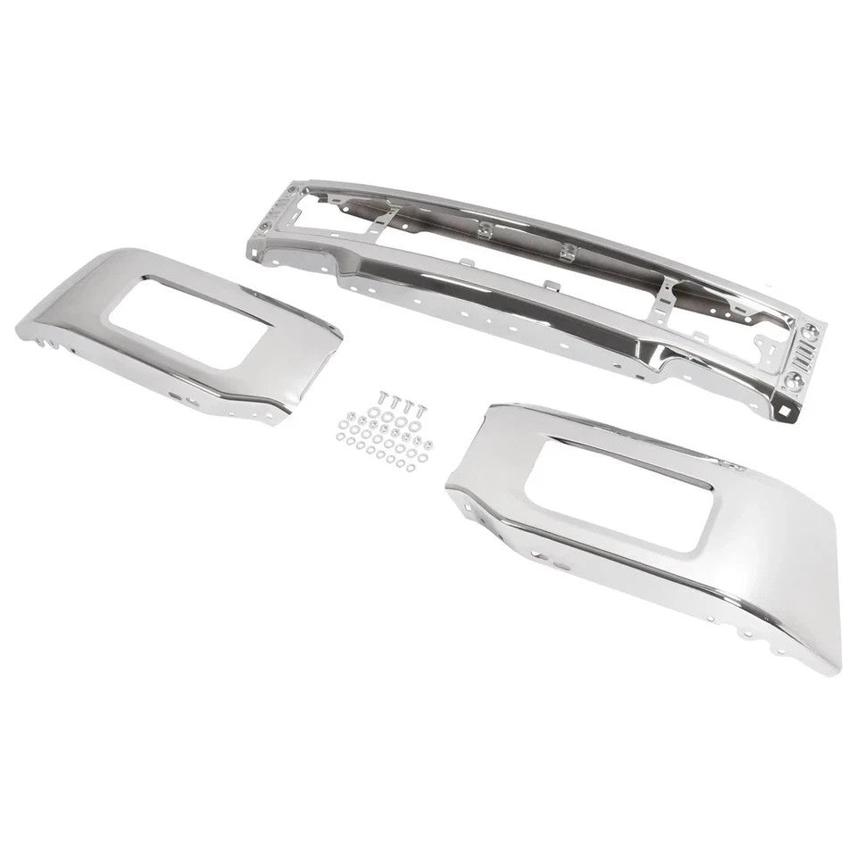 For Ford F-150 F150 2018-20 Chrome Front Bumper Face Bar W/ Fog Hole #JL3Z17757A