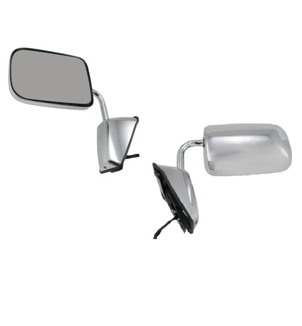 Side View Mirrors Chrome Folding Power Pair Set for 88-93 Dodge Pickup Truck