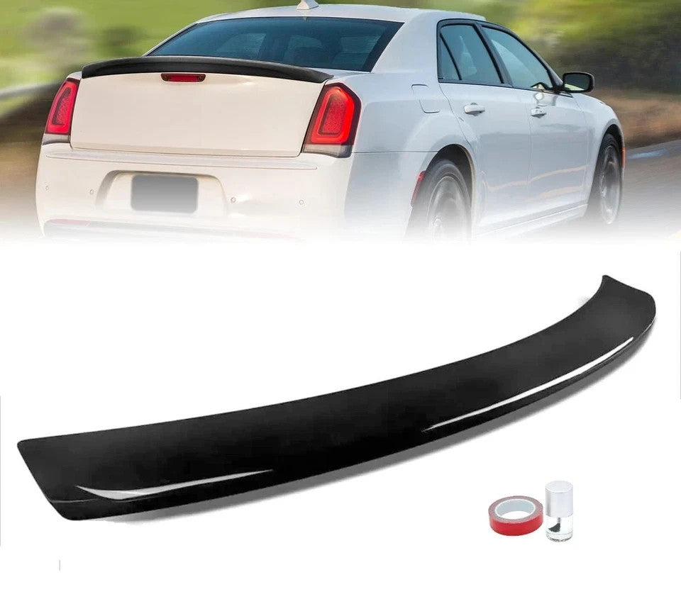 For Chrysler 300 300S 300C 2011-2023 Trunk Rear Spoiler Wing Lip Glossy Black