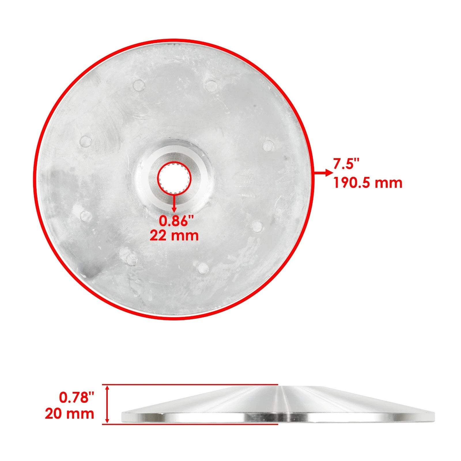 Primary Fixed Sheave for Yamaha Rhino 700 Fi YXR700F YXR 700F 2008-2013
