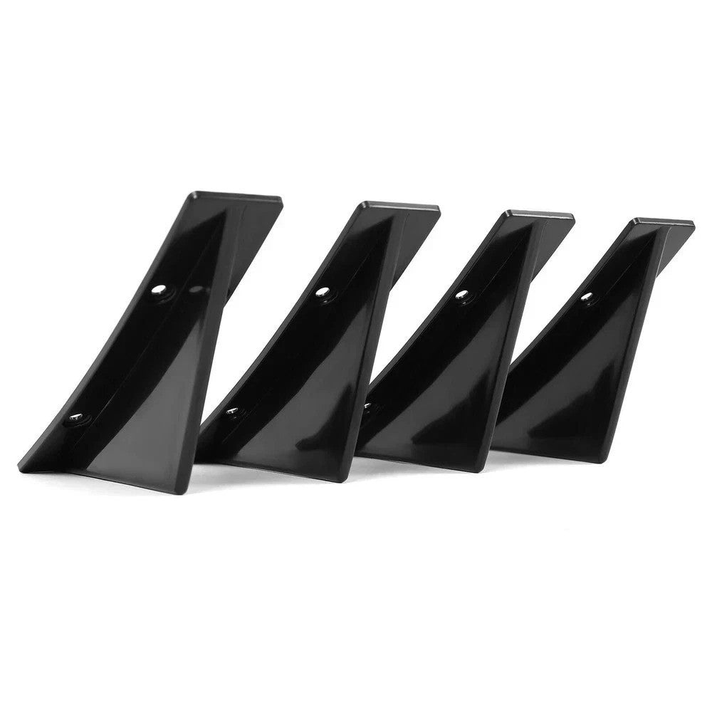 For Chevrolet Chevy Camaro Rear Diffuser Shark Fins Bumper Lip Splitter Glossy