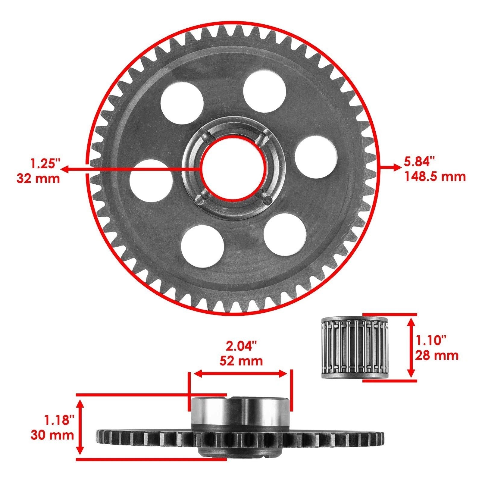Starter Clutch & Gear Idler W/ Gaskets For Yamaha YFM660R Raptor 660R 2001-2003