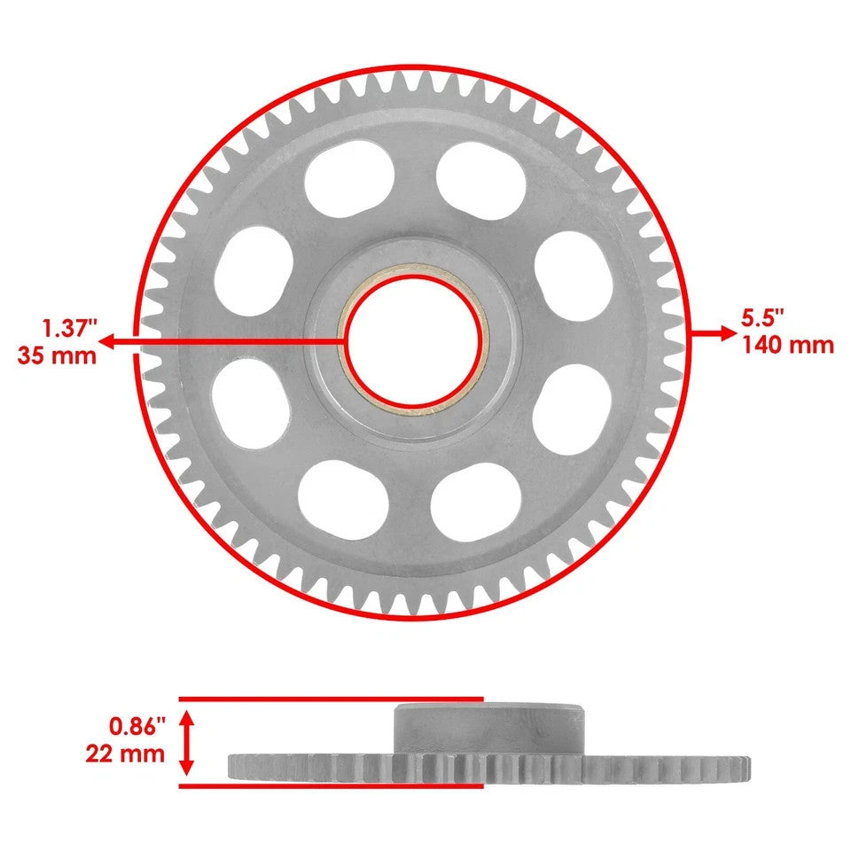 Starter Clutch Sprag and Gear Idler 61T w/ Gasket for Can-Am DS650 2000-2007