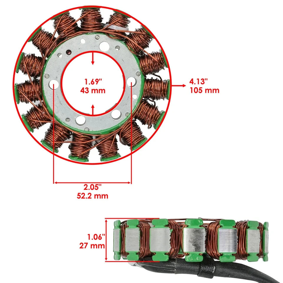 Stator for Kawasaki Ninja ZX-10R ZX1000E ZX1000F 2008 2009 2010 Magneto
