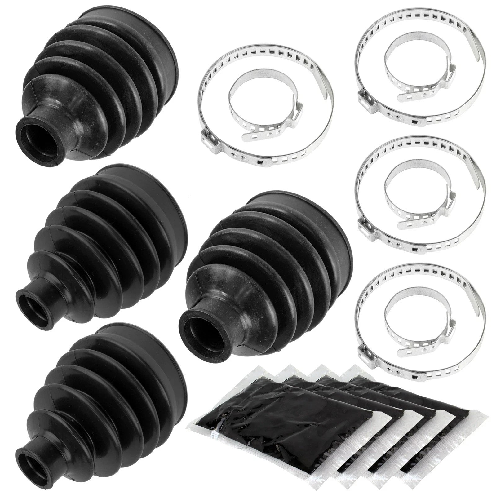 2 Front Axle Outer And Inner CV Boot Kit for Polaris Ranger Crew 800 4X4 2011-14