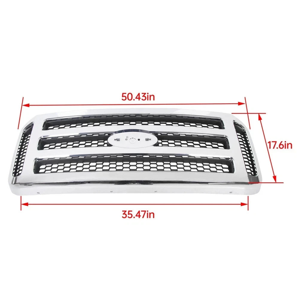 Chrome Grille For Ford 2005 2006 2007 Super Duty F-250 F-350 Conversion Grill
