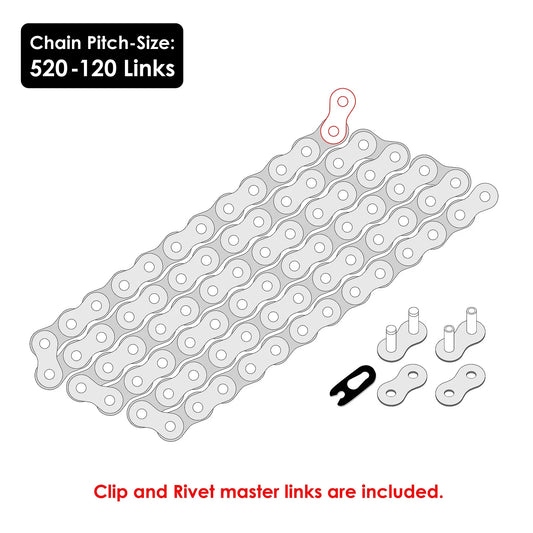 Drive Chain for Honda Cr125 CR125R 1985-1996 1998 1999 2002 2003