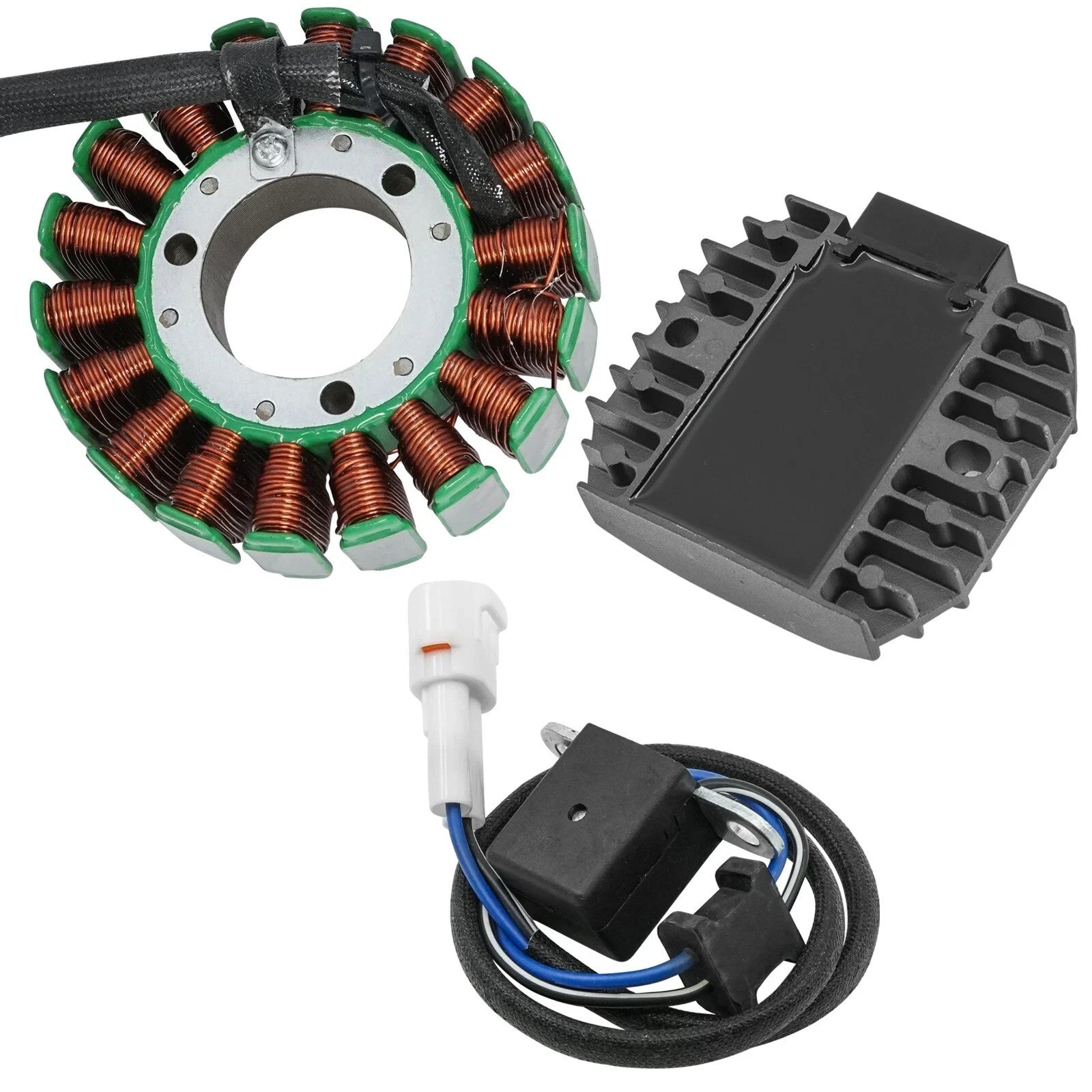Stator & Regulator Rectifier W/Pickup Coil for Kawasaki Bayou 250 KLF250 03-11