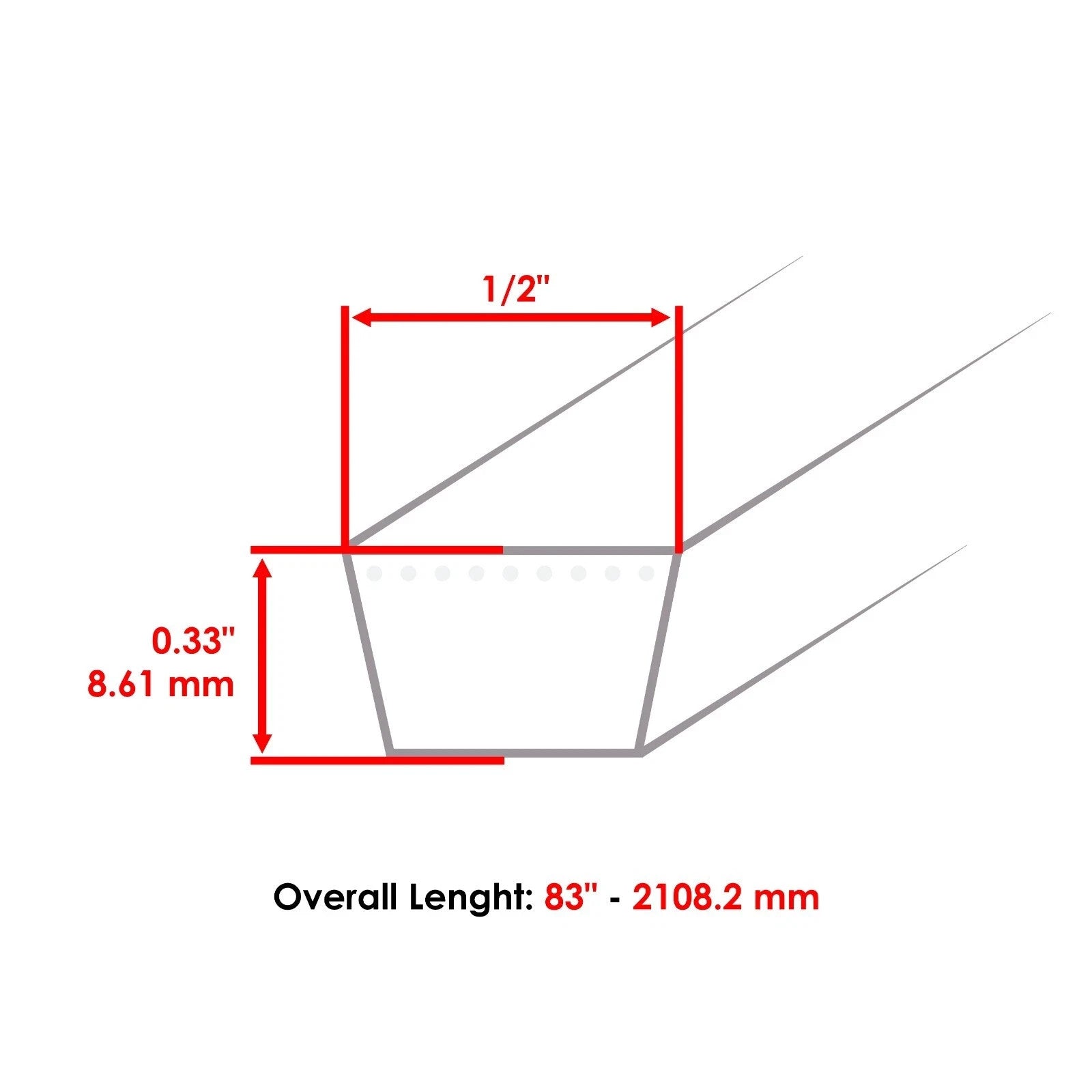 Deck Belt for Cub Cadet Enforcer 48 / Z-Force 48 / Z-Force 54 / Z-Force Pro 48