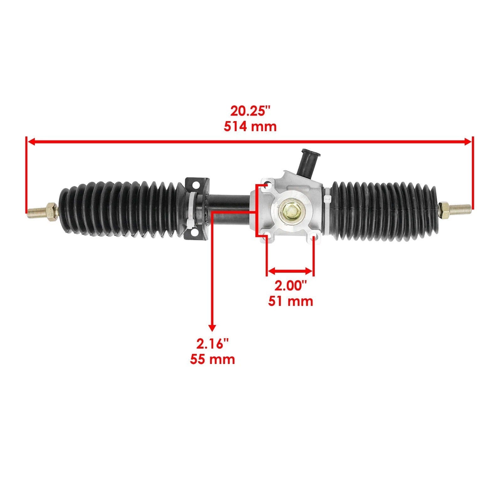 for Polaris RZR S 800 EFI 2009-2014 Rack and Pinionw/Tie Rod End