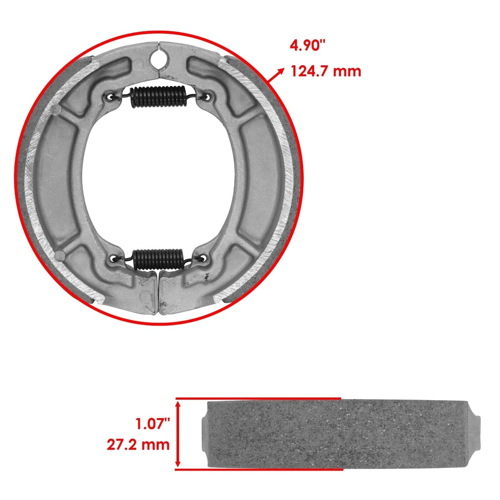 for Yamaha DT175 1974 1975 1976 1977 1978 1979 1980 81 Front & Rear Brake Shoes