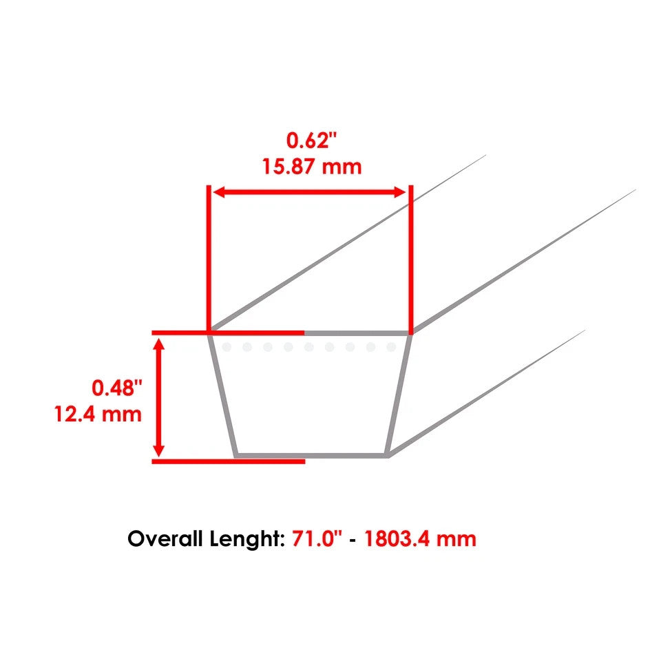Transmission Belt for MTD Troy Bilt 954-04249 95404249 Transmission Belt
