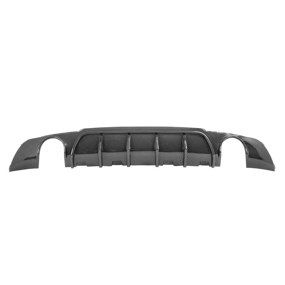 For Chrysler 300 SRT 15-23 Carbon Exhaust Shark Fins Rear Bumper Lip Diffuser
