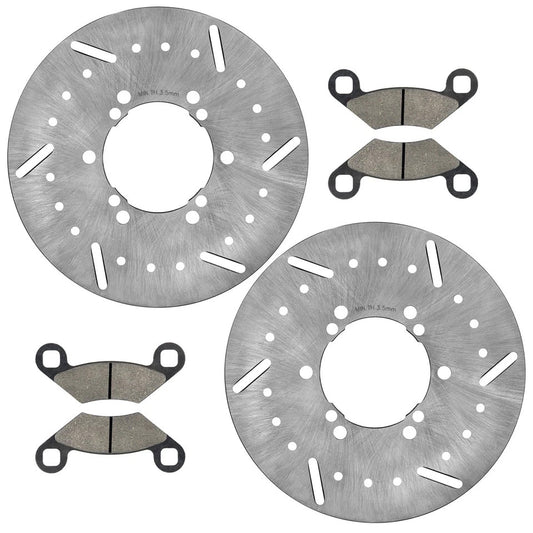 2 Front Brake Disc Rotor W/ Pad for Polaris Magnum 425 425L 4X4 1995 1996-1998