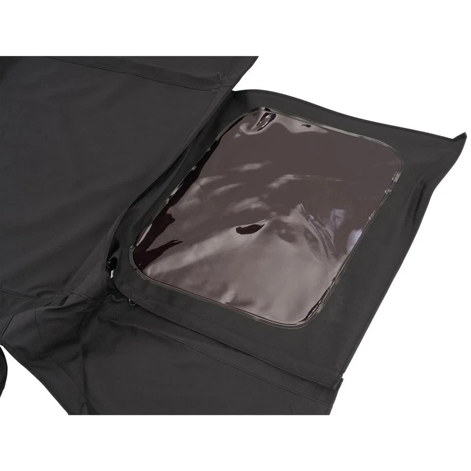 Black Soft Top Kit W/Tinted Windows & Steel Bracket For Jeep Wrangler YJ 87-95