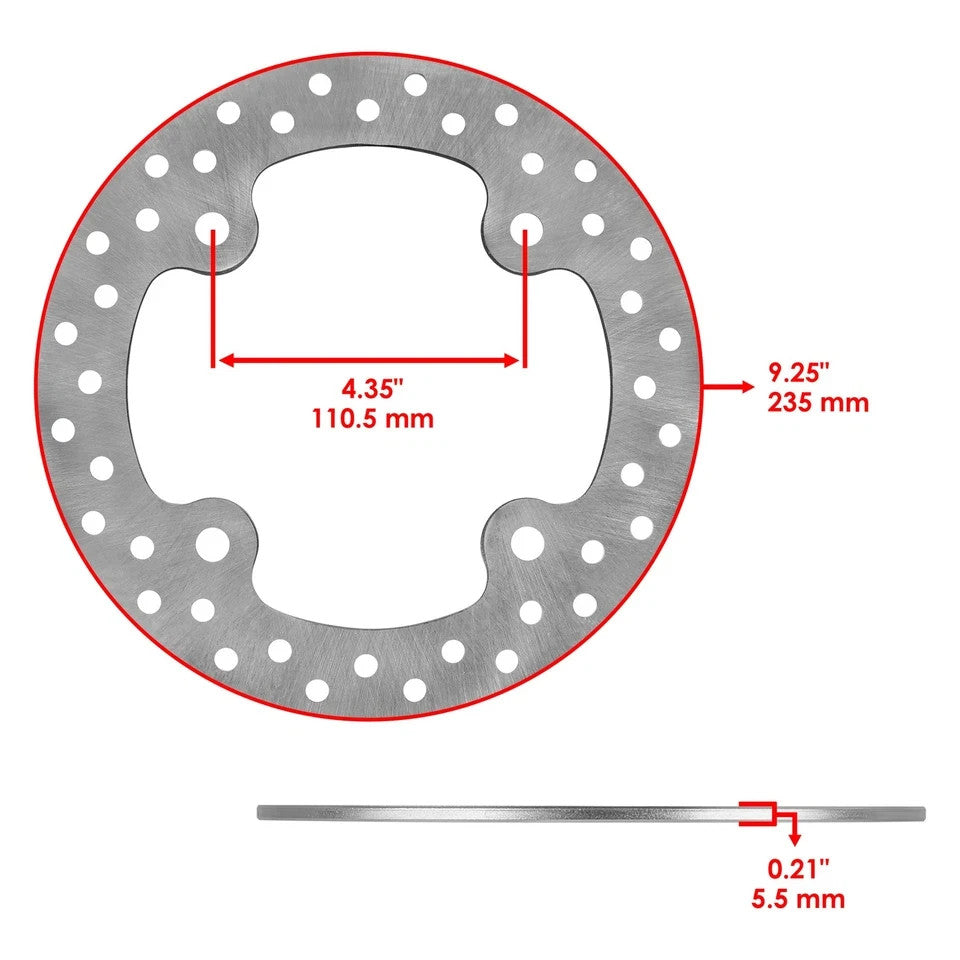Caltric Front Wheel Hub & Brake Disc Rotor Kit for Polaris RZR 800 2008-2014