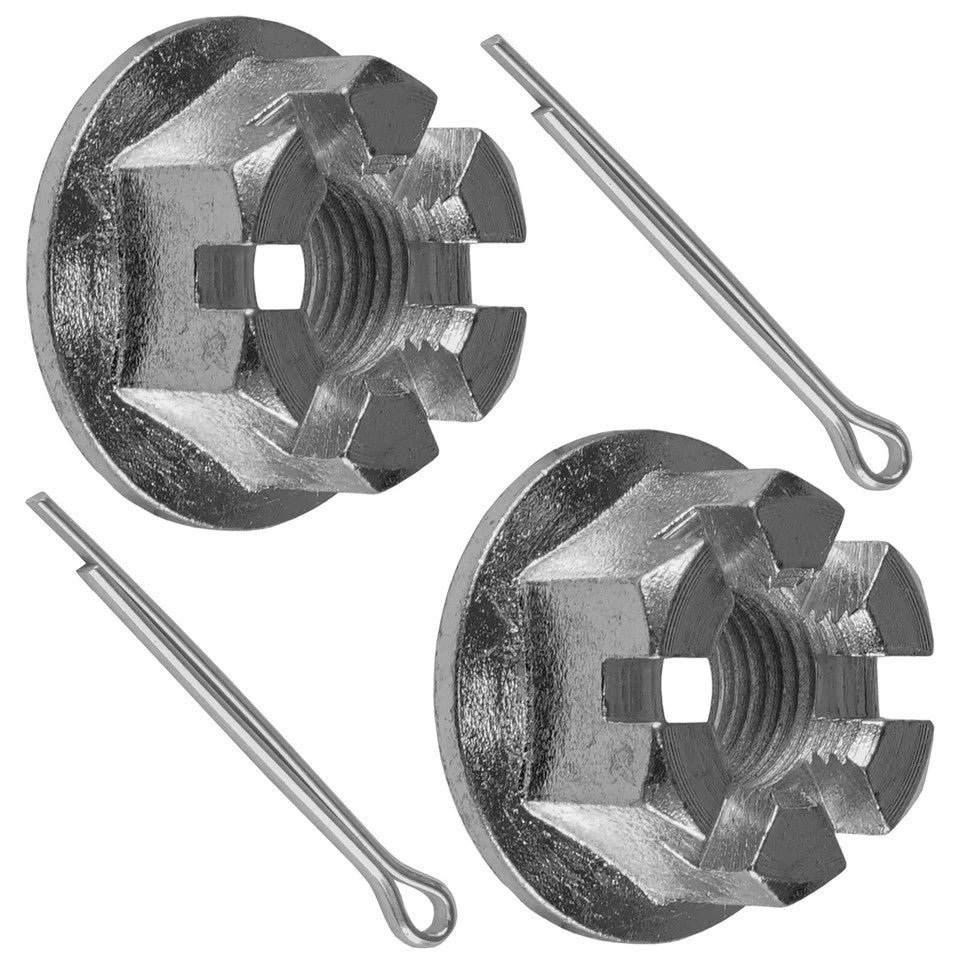 2x Front Axle Castle Nut w/Pin Honda Sportrax TRX400EX 1998-08/ TRX450ER 2006-14