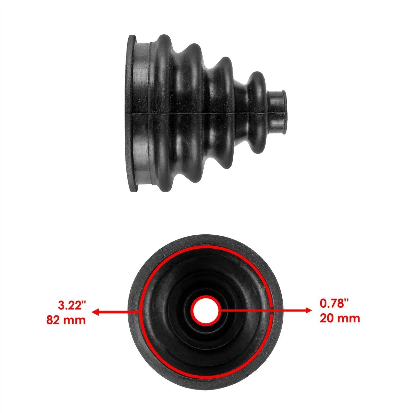 Fits John Deere XUV620i XUV625i Gas Rear Axle Inner Outer CV Boot Kit 2 Sets